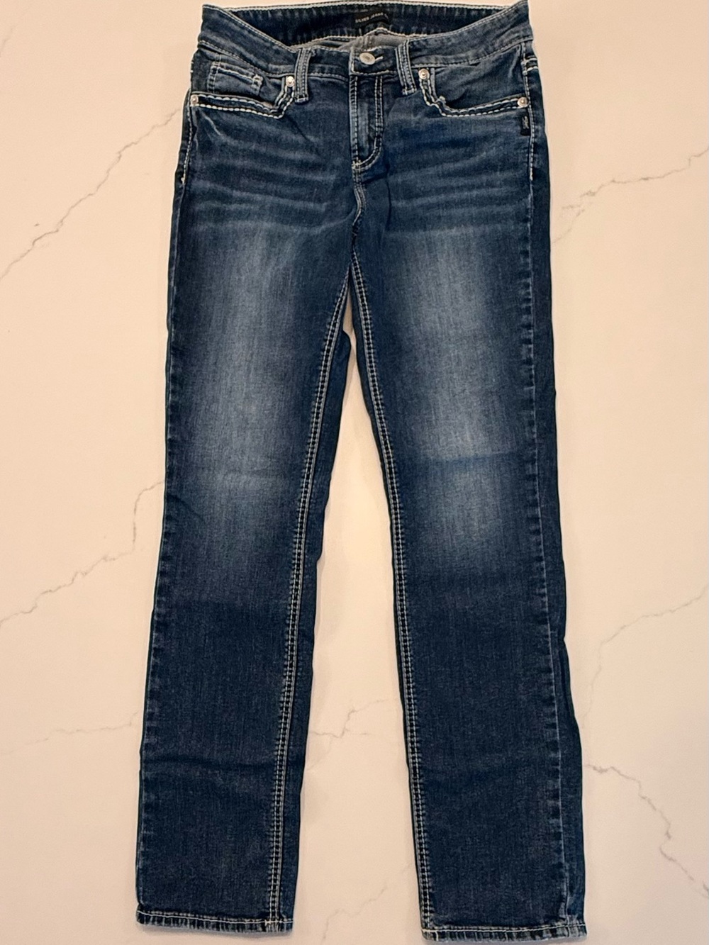 Silver Jeans Elyse Straight Leg Women’s 28x31 Western Chic Like New